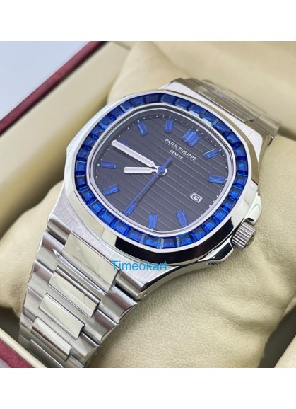 Patek Philippe Nautilus Blue Emerald Swiss Automatic Watch