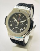 Hublot Big Bang Steel Black Rubber Strap Watch