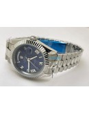 Rolex Day-Date Steel Roman Marking Blue Swiss Automatic Watch