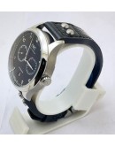 I W C Portuguese Power Reserve Black Leather Strap Swiss Automatic Watch