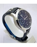 I W C Portuguese Power Reserve Black Leather Strap Swiss Automatic Watch