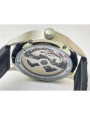 I W C Portuguese Power Reserve Black Leather Strap Swiss Automatic Watch