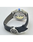 Patek Philippe GMT Annual Calendar Sun Moon Diamond Bezel Black Dial Swiss Automatic Watch