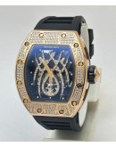 Richard Mille Spider Rose Gold Diamond Swiss ETA Automatic Watch