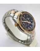 Omega Seamaster Planet Ocean Black Chronograph Dual Tone Watch