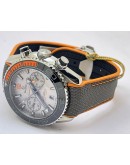 Omega Seamaster Planet Ocean Chronograph Grey Rubber Strap SWISS ETA 2250 Valjoux Automatic Watch