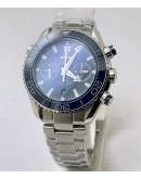 Omega Seamaster Planet Ocean Chronograph Blue SWISS ETA 2250 Valjoux Automatic Watch