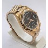 Rolex Day-Date Black Rose Gold Swiss ETA Automatic 2836 Valjoux Movement Watch