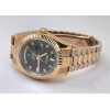 Rolex Day-Date Black Rose Gold Swiss ETA Automatic 2836 Valjoux Movement Watch