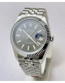 Rolex Date-Just Grey Swiss ETA Automatic 3235 Valjoux Movement Watch