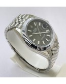 Rolex Date-Just Grey Swiss ETA Automatic 3235 Valjoux Movement Watch