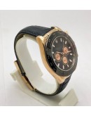 Rolex Daytona Black Dail Leather Strap Swiss Automatic Watch