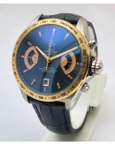 Tag Heuer Grand Carrera Calibre 17 Black Rose Gold Leather Strap Watch