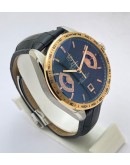 Tag Heuer Grand Carrera Calibre 17 Black Rose Gold Leather Strap Watch