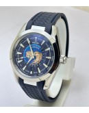 OMEGA SEAMASTER AQUA TERA WORLD TIME BLUE SWISS AUTOMATIC WATCH