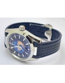 OMEGA SEAMASTER AQUA TERA WORLD TIME BLUE SWISS AUTOMATIC WATCH