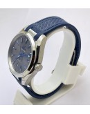 OMEGA SEAMASTER AQUA TERRA GREY BLUE RUBBER STRAP LIMITED EDITION SWISS AUTOMATIC WATCH