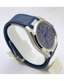 OMEGA SEAMASTER AQUA TERRA GREY BLUE RUBBER STRAP LIMITED EDITION SWISS AUTOMATIC WATCH