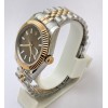 Rolex Date-Just Brown Dial Stick Marker Dual Tone Swiss Automatic Watch