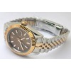 Rolex Date-Just Brown Dial Stick Marker Dual Tone Swiss Automatic Watch
