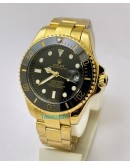 Rolex Submariner Black Dial Gold Bracelet Watch