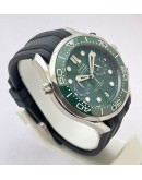 Omega Seamaster 300 Diver Green Chronograph Rubber Strap Watch