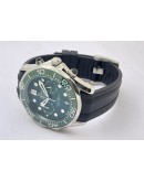 Omega Seamaster 300 Diver Green Chronograph Rubber Strap Watch