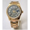 Rolex Sky Dweller Brown Rose Gold Swiss ETA Automatic 7750 Valjoux Movement Watch