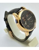 A. Lange & Shone Grand Lange 1 Moon Phase Rose Gold Black Swiss Automatic Watch