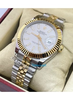 Rolex Date-Just White Dual Tone Swiss Automatic Watch