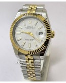 Rolex Date-Just White Dual Tone Swiss Automatic Watch