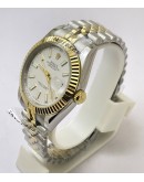 Rolex Date-Just White Dual Tone Swiss Automatic Watch