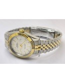 Rolex Date-Just White Dual Tone Swiss Automatic Watch