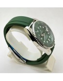 Rolex Submariner Green Rubber Strap Swiss Automatic Watch