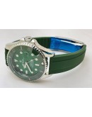  Rolex Submariner Green Rubber Strap Swiss Automatic Watch