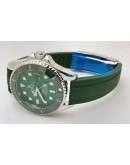 Rolex Submariner Green Rubber Strap Swiss Automatic Watch