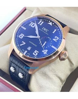 I W C Big Pilot Le Petit Prince Blue Rose Gold Swiss ETA Automatic Watch