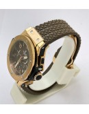 Hublot Big Bang Rose Gold Brown Rubber Strap Watch