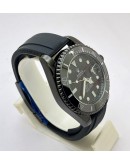 Rolex Submariner Full Black Rubber Strap Swiss Automatic Watch