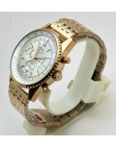 Breitling Navitimer Chronograph White Rose Gold Mens Watch