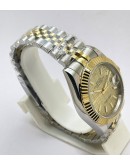 Rolex Date-Just Golden Fluted Motif Swiss Automatic Watch