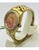 Rolex Day-Date Carnelian Gold Swiss Automatic Watch