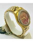 Rolex Day-Date Carnelian Gold Swiss Automatic Watch