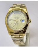 Rolex Day-Date Stick Mark Goden Swiss Automatic Watch