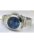 Panerai Marina Blue Marking Steel Swiss Automatic Watch