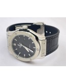 Hublot Vendom Classic Steel Black Leather Strap Swiss Automatic Watch