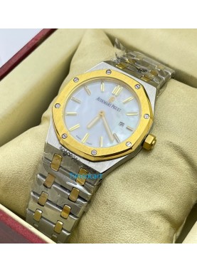 Audemars Piguet Royal Oak Mother of Pearl Dual Tone Ladies Watch