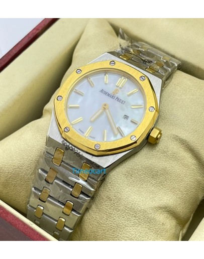 Audemars Piguet Royal Oak Mother of Pearl Dual Tone Ladies Watch