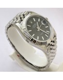 Rolex Date-Just Grey Swiss ETA Automatic 7750 Valjoux Movement Watch