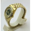 Rolex Day-Date Green Diamond Paved Gold Swiss Automatic Watch